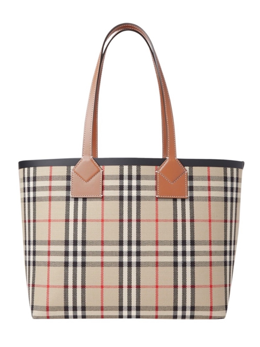 BURBERRY London check tote shoulder bag